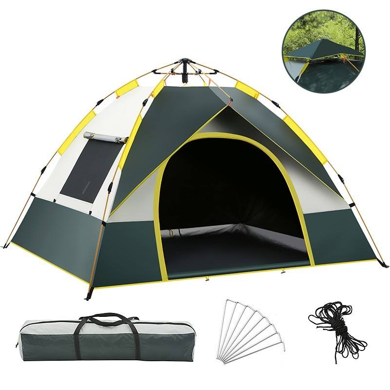 2-4 Person double-layer camping tent with 190T polyester