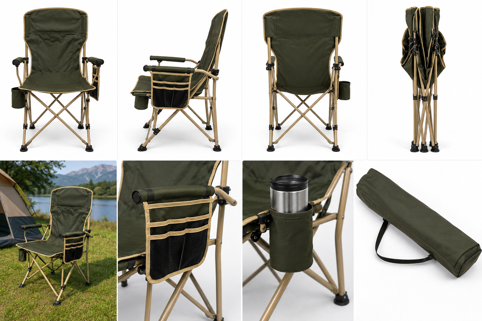 Heavy-Duty Foldable Camping Chair